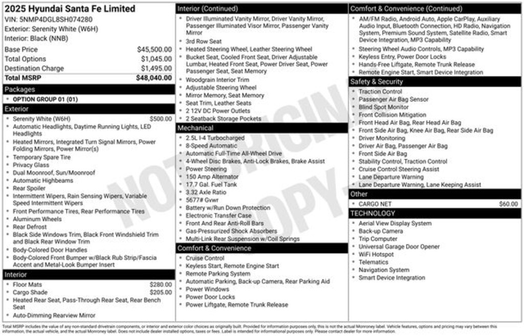 Certified 2025 Hyundai Santa Fe Limited SUV