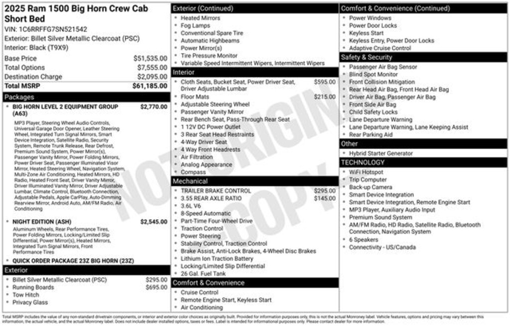 Used 2025 Ram 1500 Big Horn/Lone Star Truck Crew Cab