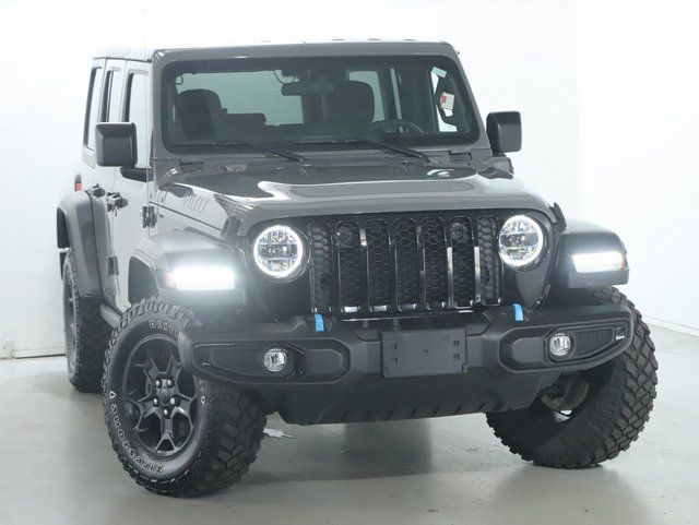 Used 2023 Jeep Wrangler 4xe Willys 4XE with VIN 1C4JJXN67PW684656 for sale in Bedford, OH