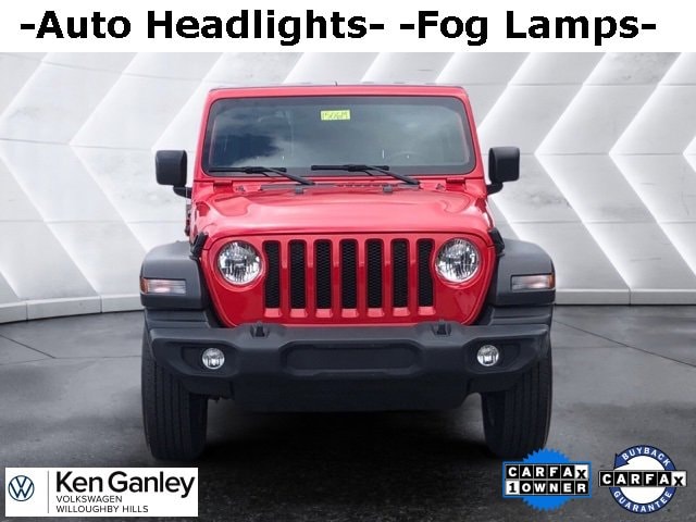 Used 2021 Jeep Wrangler Unlimited Sport S with VIN 1C4HJXDGXMW621569 for sale in Willoughby Hills, OH