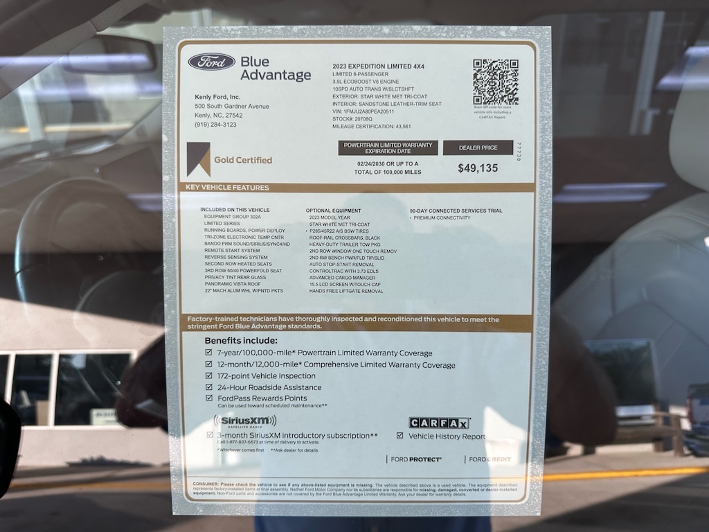 Certified 2023 Ford Expedition Limited 4x4 Limited SUV