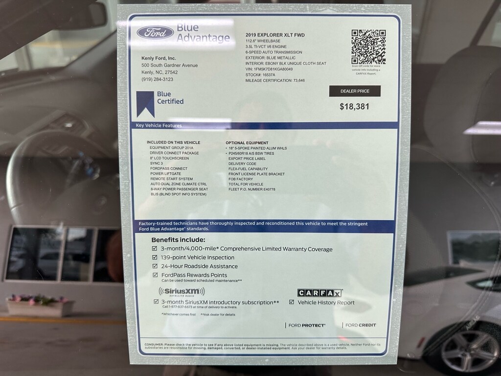 Certified 2019 Ford Explorer XLT XLT SUV