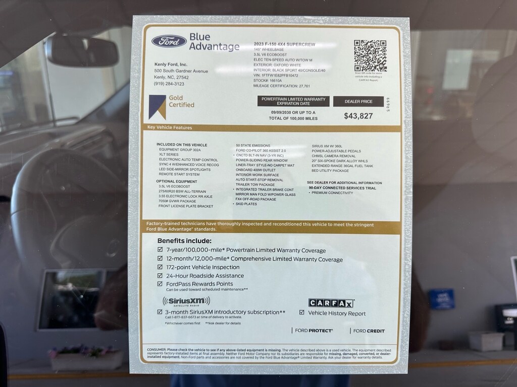 Certified 2023 Ford F-150 XLT 4x4 XLT SuperCrew 5.5 ft. SB