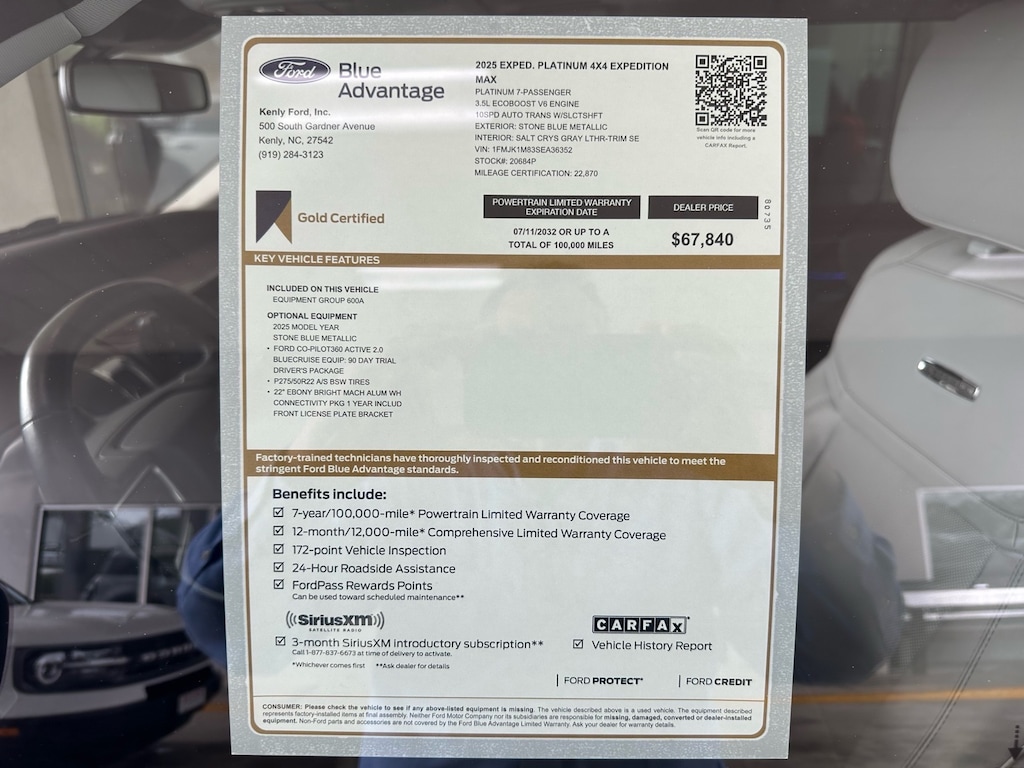 Certified 2025 Ford Expedition MAX Platinum 4x4 Platinum SUV