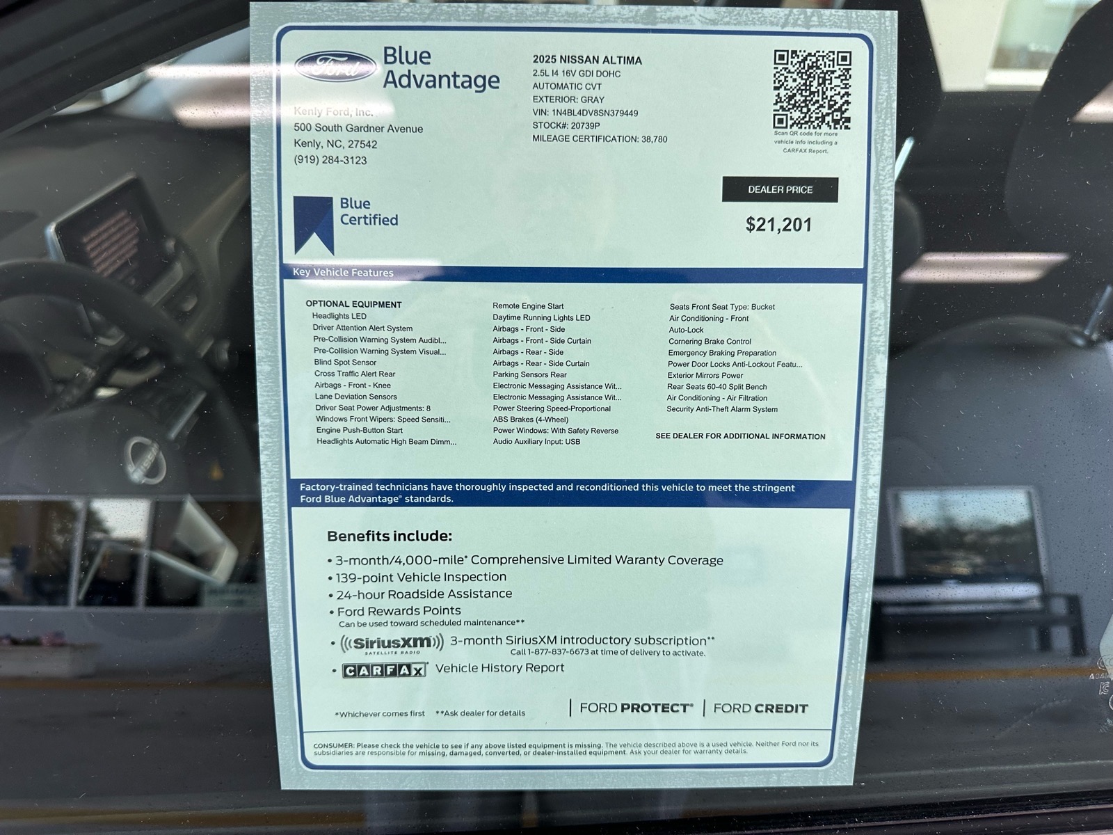 Certified 2025 Nissan Altima 2.5 SV 2.5 SV Sedan
