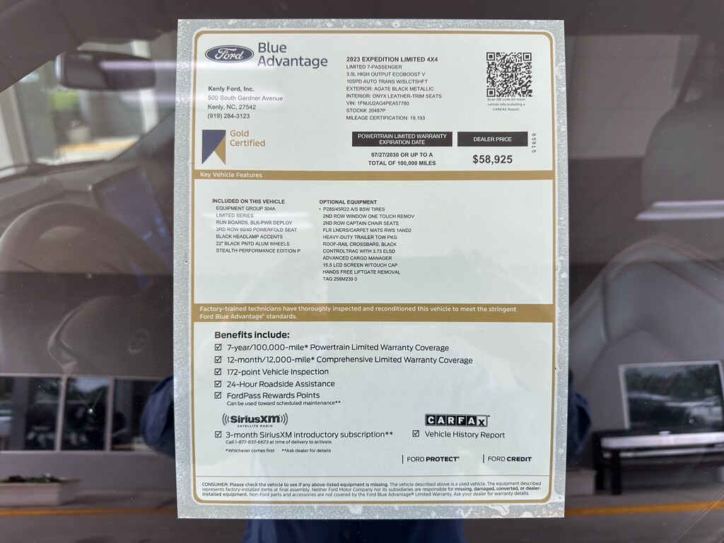 Certified 2023 Ford Expedition Limited 4x4 Limited SUV