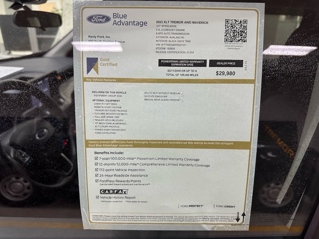 Certified 2023 Ford Maverick XLT Tremor AWD XLT Tremor