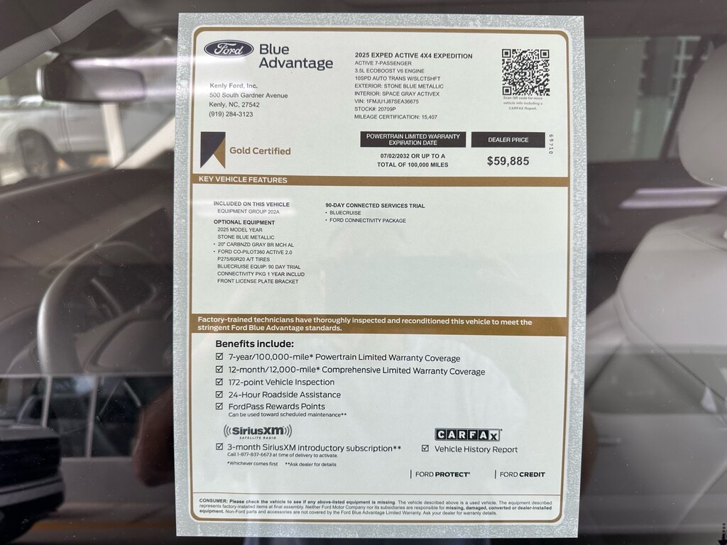 Certified 2025 Ford Expedition Active 4x4 Active SUV