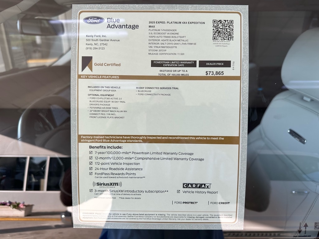 Certified 2025 Ford Expedition MAX Platinum 4x4 Platinum SUV