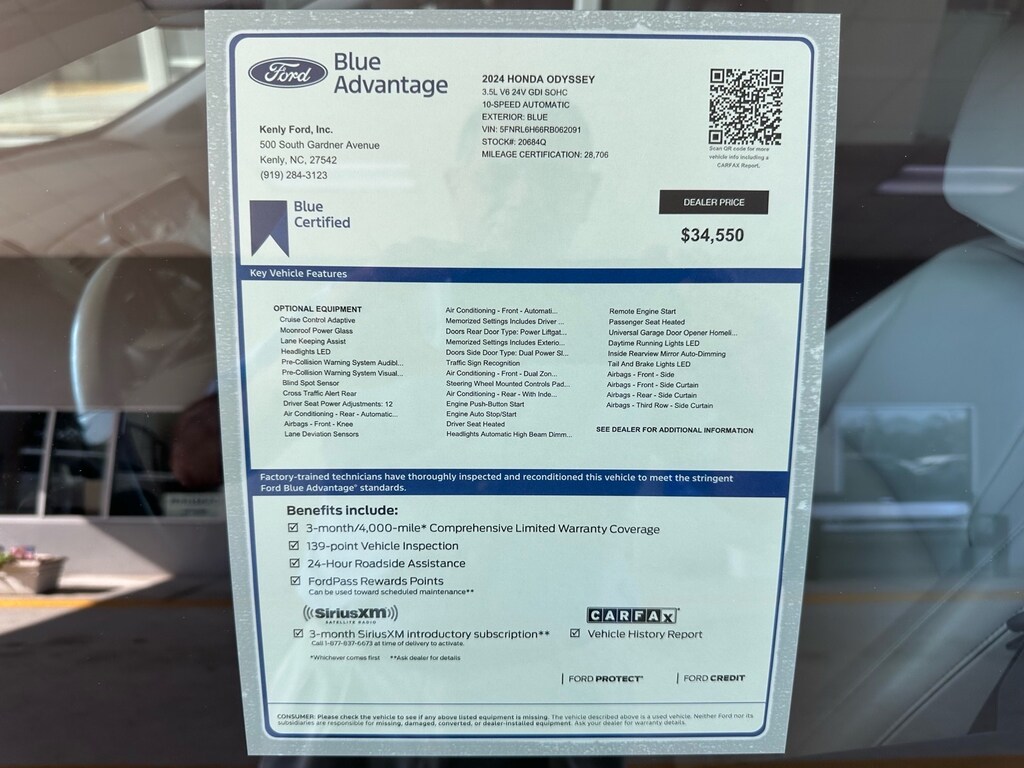 Certified 2024 Honda Odyssey EX-L EX-L Mini-Van