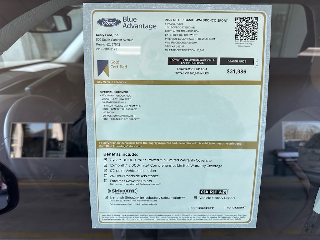 Certified 2025 Ford Bronco Sport Outer Banks AWD Outer Banks SUV