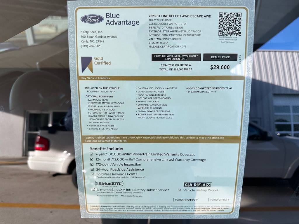 Certified 2023 Ford Escape ST-Line Select AWD ST-Line Select SUV