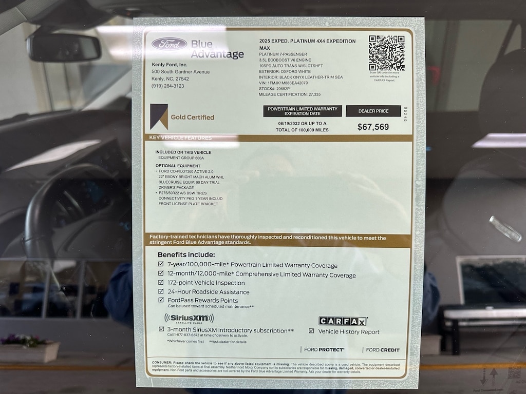 Certified 2025 Ford Expedition MAX Platinum 4x4 Platinum SUV