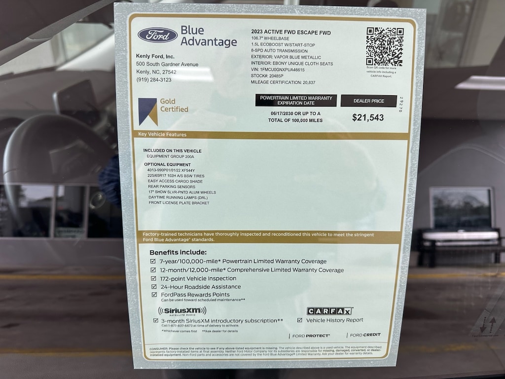 Certified 2023 Ford Escape Active Active SUV