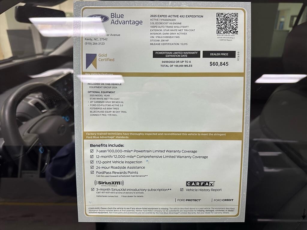 Certified 2025 Ford Expedition Active 4x2 Active SUV