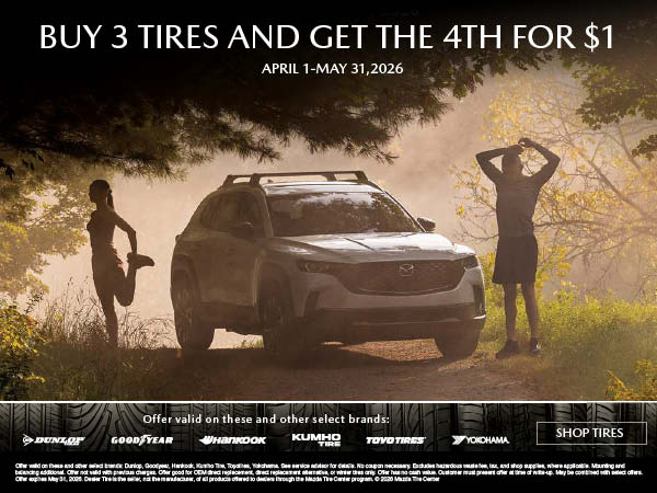 Buy 3 tires and get the 4th tire for $1