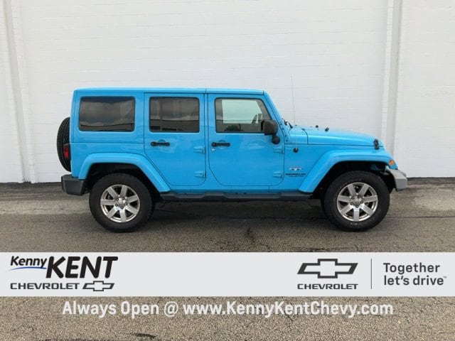 Used 2017 Jeep Wrangler Unlimited Sahara with VIN 1C4HJWEG2HL595677 for sale in Evansville, IN