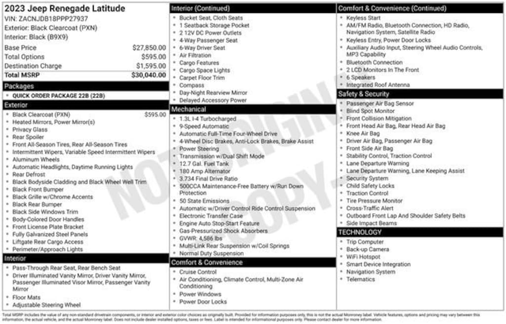 Used 2023 Jeep Renegade Latitude 4x4 SUV