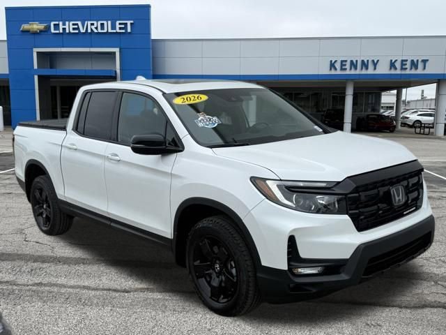 White 2026 Honda Ridgeline Black Edition AWD Pickup Truck All-Wheel Drive Automatic