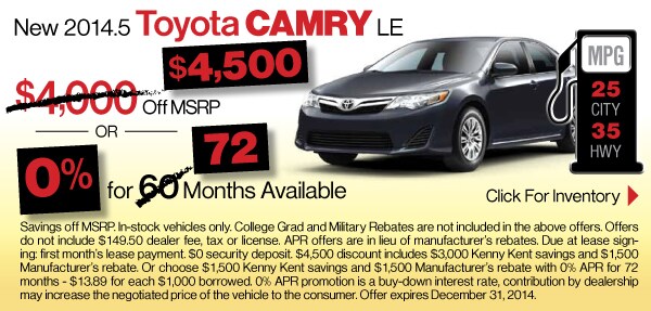 2014.5 Toyota Camry Offer