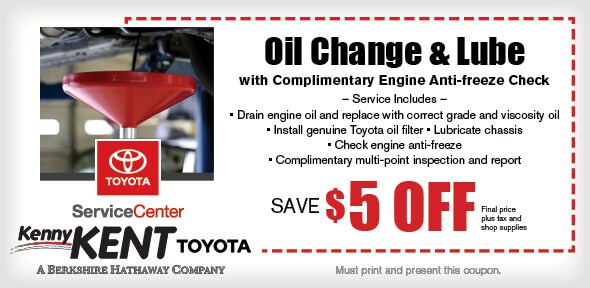 Toyota Lube Oil &amp; Filter Coupon | Oil Change Center Evansville