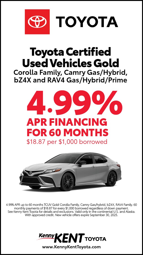 4.99% APR up to 60 months 