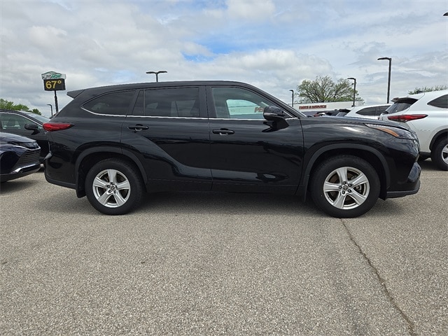 Certified 2023 Toyota Highlander LE with VIN 5TDKDRAH7PS502503 for sale in Evansville, IN