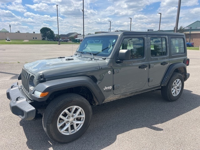Used 2020 Jeep Wrangler Unlimited Sport with VIN 1C4HJXDG5LW145956 for sale in Evansville, IN