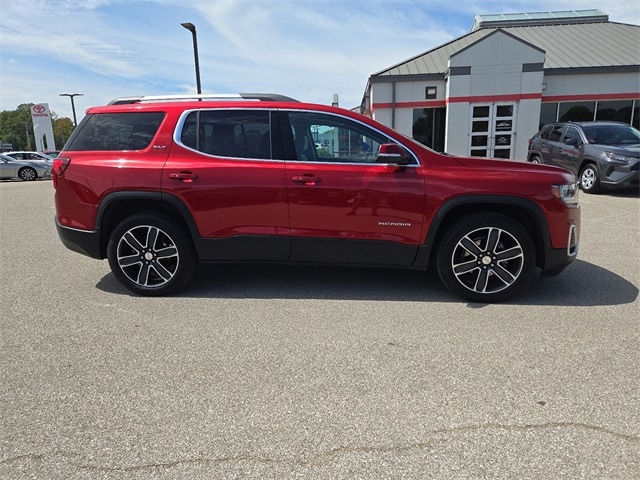 Used 2021 GMC Acadia SLT with VIN 1GKKNMLS9MZ217812 for sale in Evansville, IN