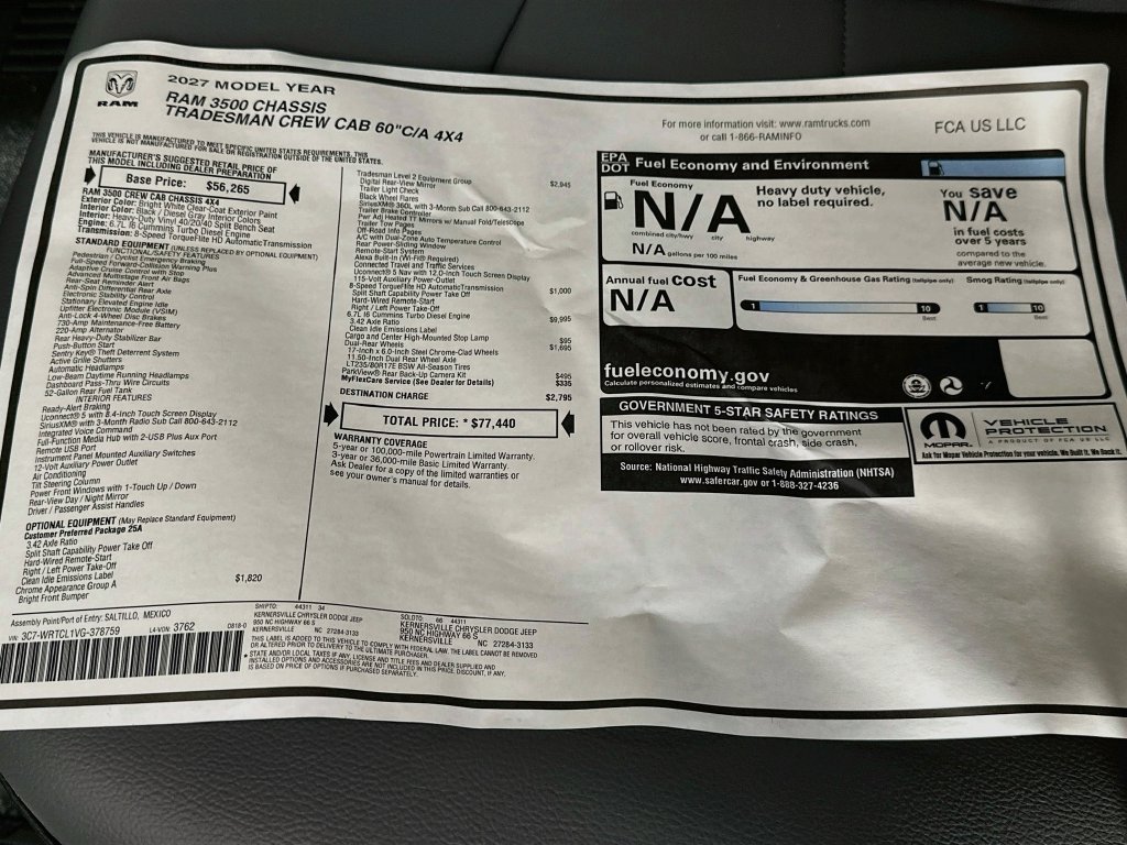 2027 RAM Ram 3500 Chassis Cab Tradesman - Photo 19