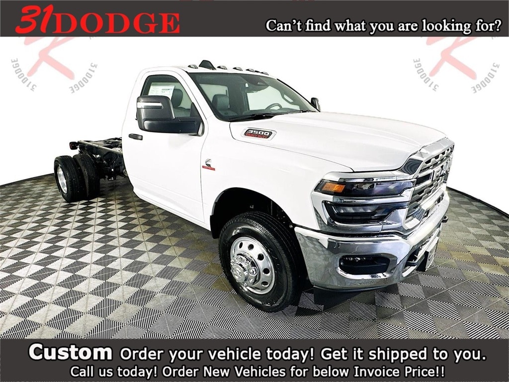 New 2025 Ram 3500 Chassis Tradesman 84CA Dually Truck Regular Cab