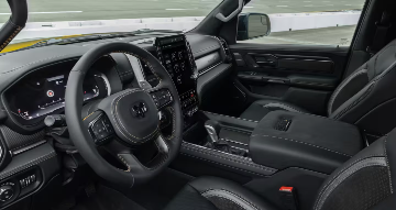Black Interior of the 1500 Rumble Bee