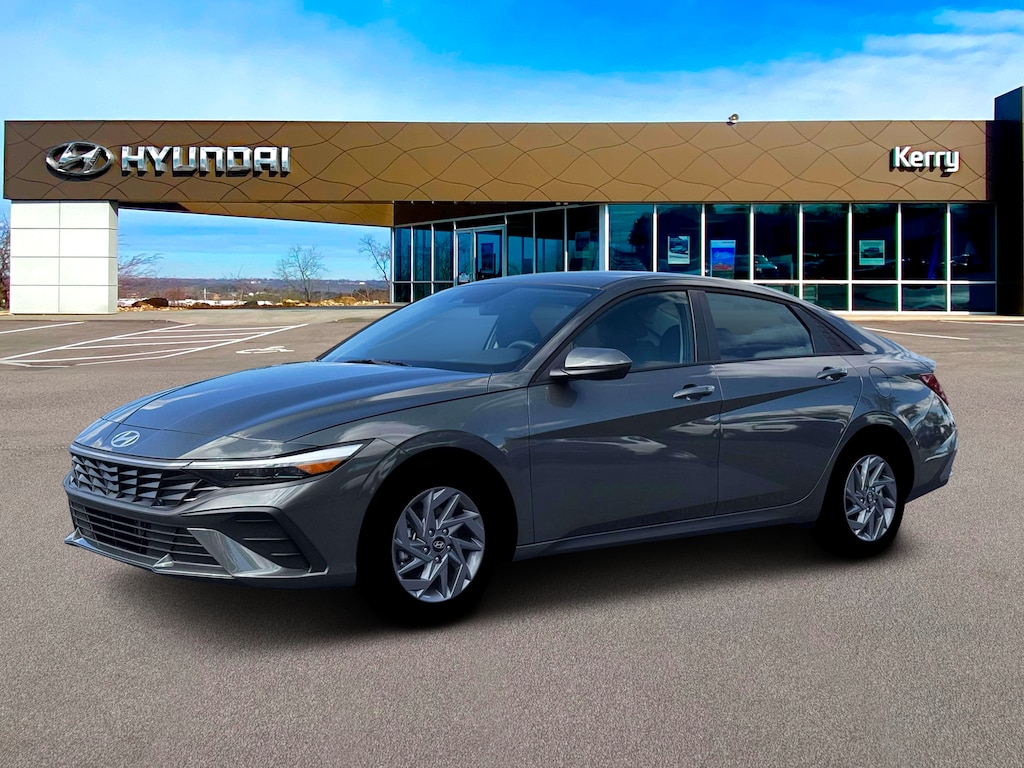 New 2026 Hyundai Elantra Hybrid Blue Sedan