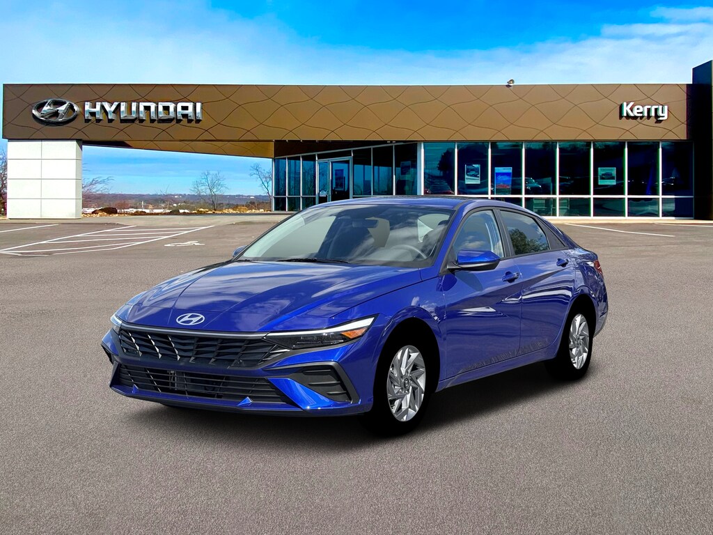 New 2026 Hyundai Elantra Hybrid Blue Sedan