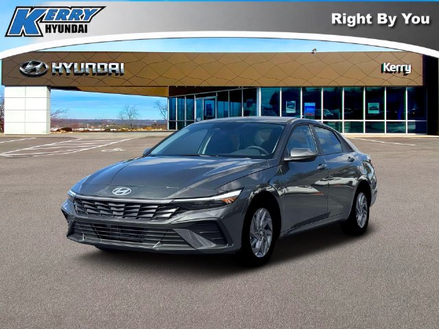 New 2026 Hyundai Elantra Hybrid Blue Sedan