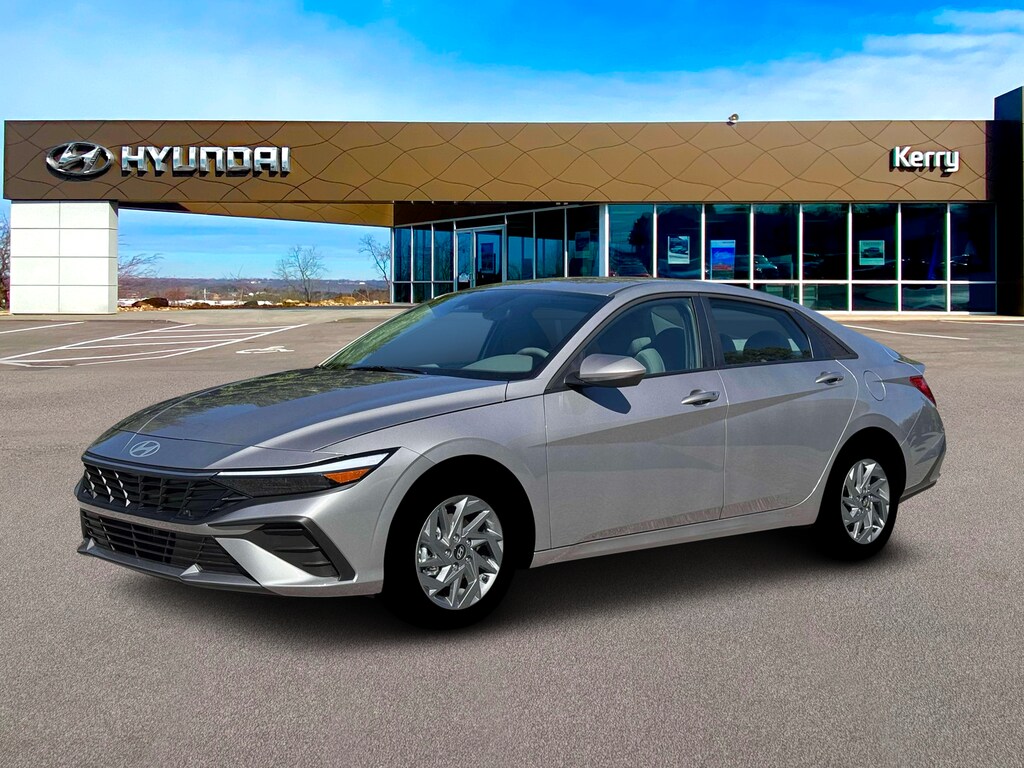 New 2026 Hyundai Elantra Hybrid Blue Sedan