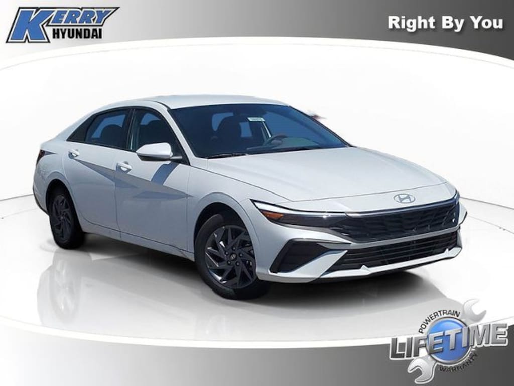 New 2026 Hyundai Elantra Hybrid Blue Sedan
