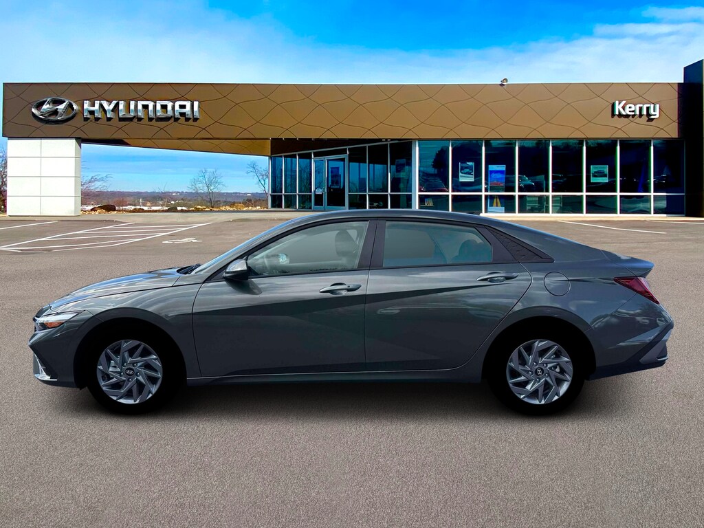 New 2026 Hyundai Elantra Hybrid Blue Sedan