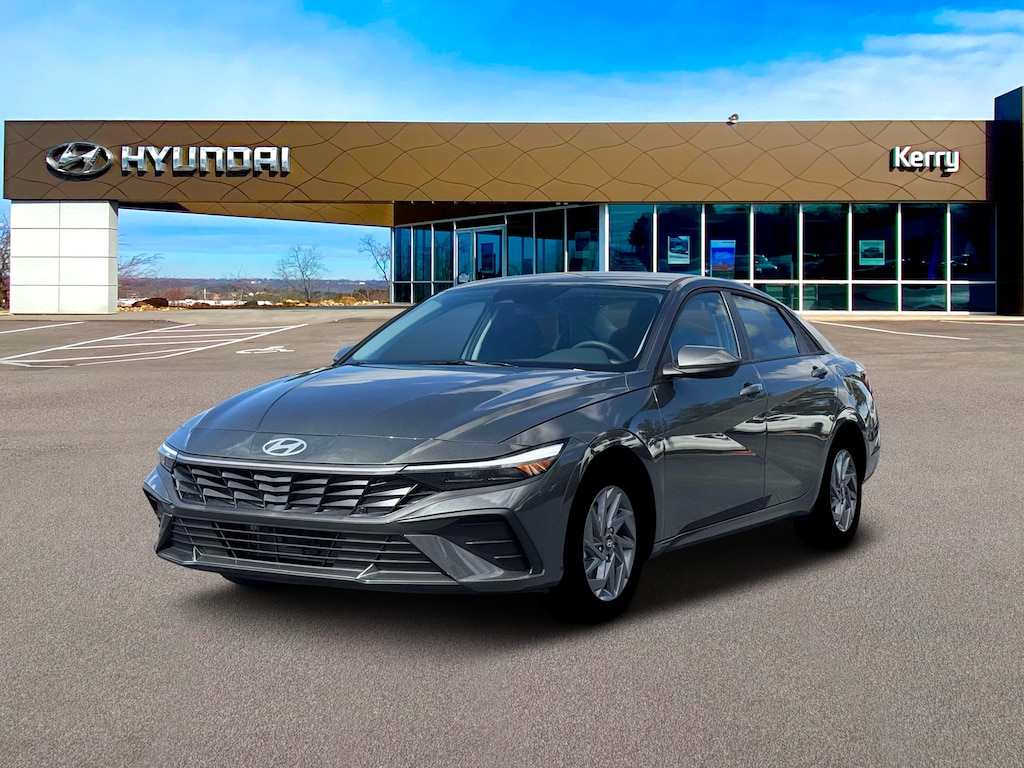 New 2026 Hyundai Elantra Hybrid Blue Sedan