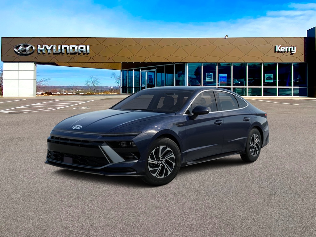 New 2026 Hyundai Sonata Hybrid Blue Sedan