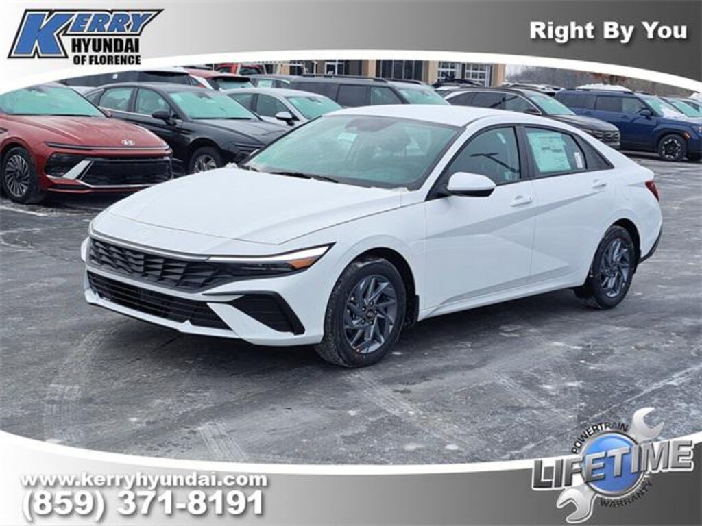 New 2026 Hyundai Elantra Hybrid Blue Sedan