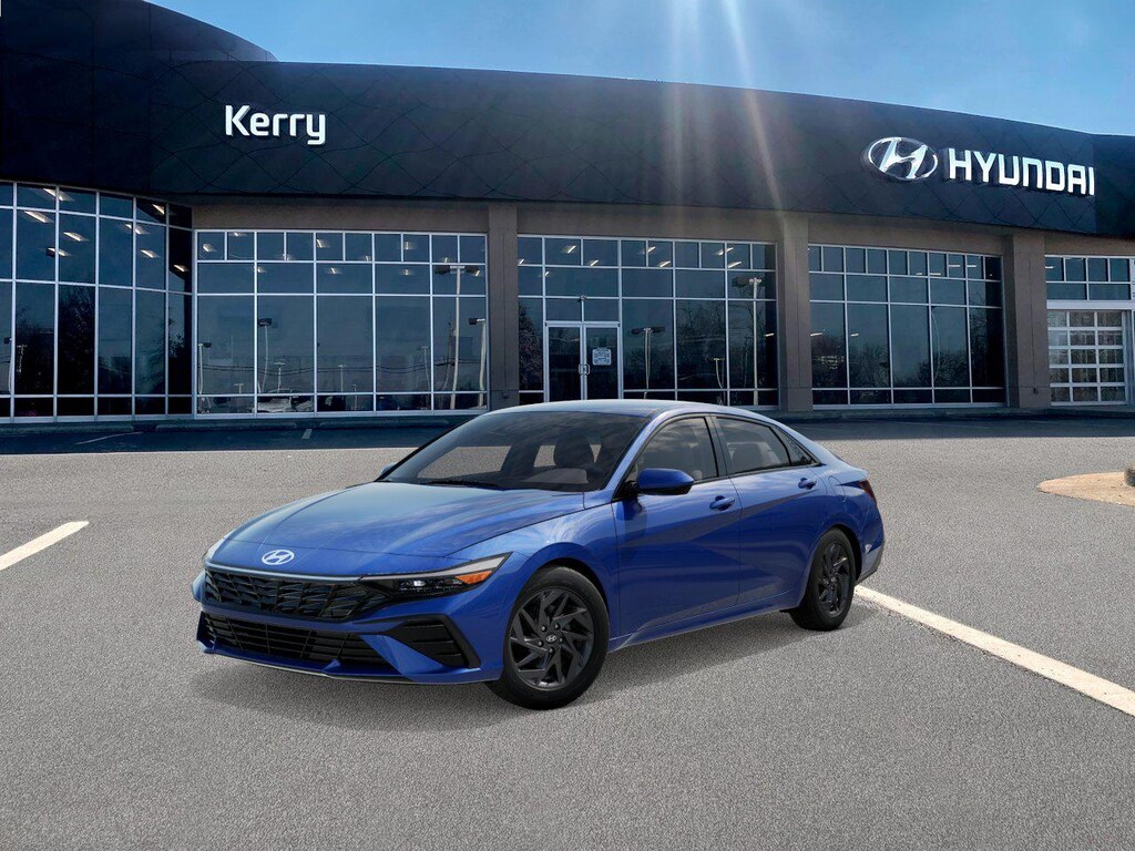 New 2026 Hyundai Elantra Hybrid Blue Sedan