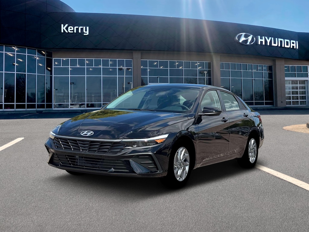 New 2026 Hyundai Elantra Hybrid Blue Sedan