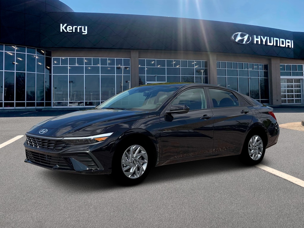 New 2026 Hyundai Elantra Hybrid Blue Sedan