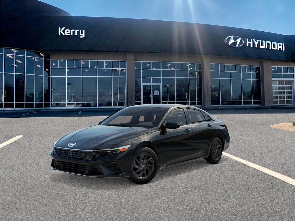 New 2026 Hyundai Elantra Hybrid Blue Sedan