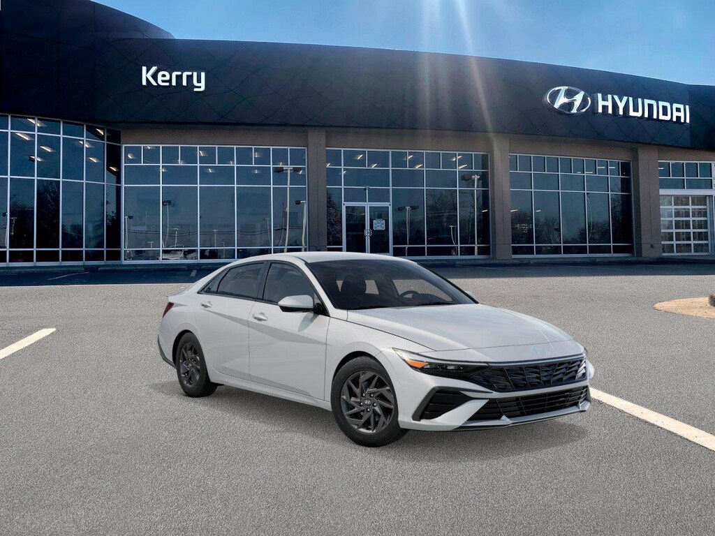 New 2026 Hyundai Elantra Hybrid Blue Sedan