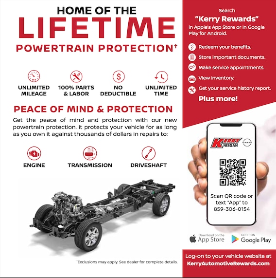 Nissan Lifetime Powertrain Warranty