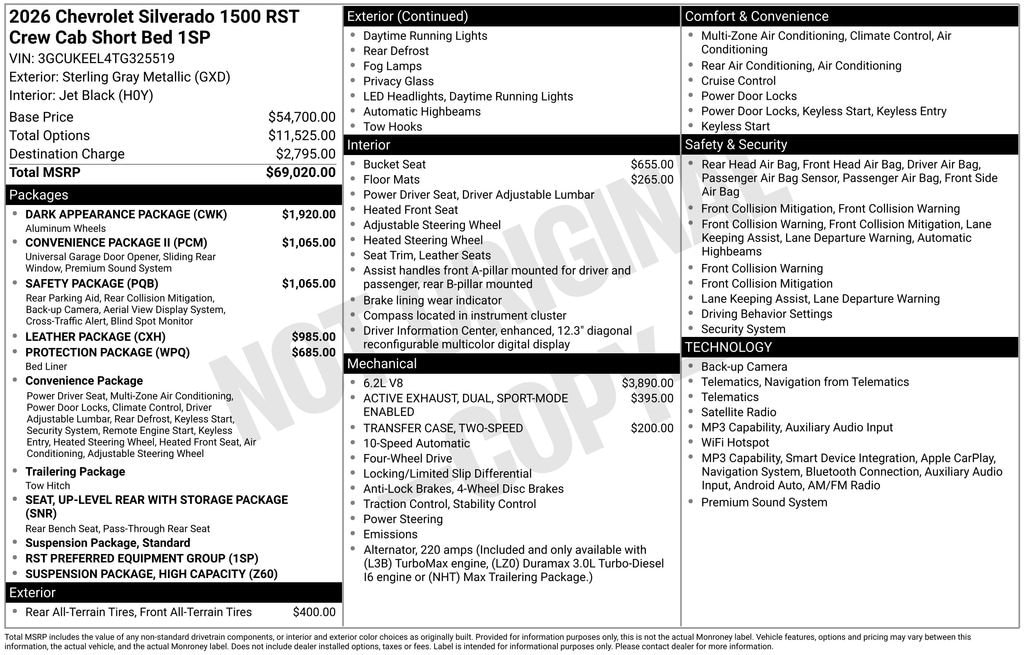 Used 2026 Chevrolet Silverado 1500 RST Truck