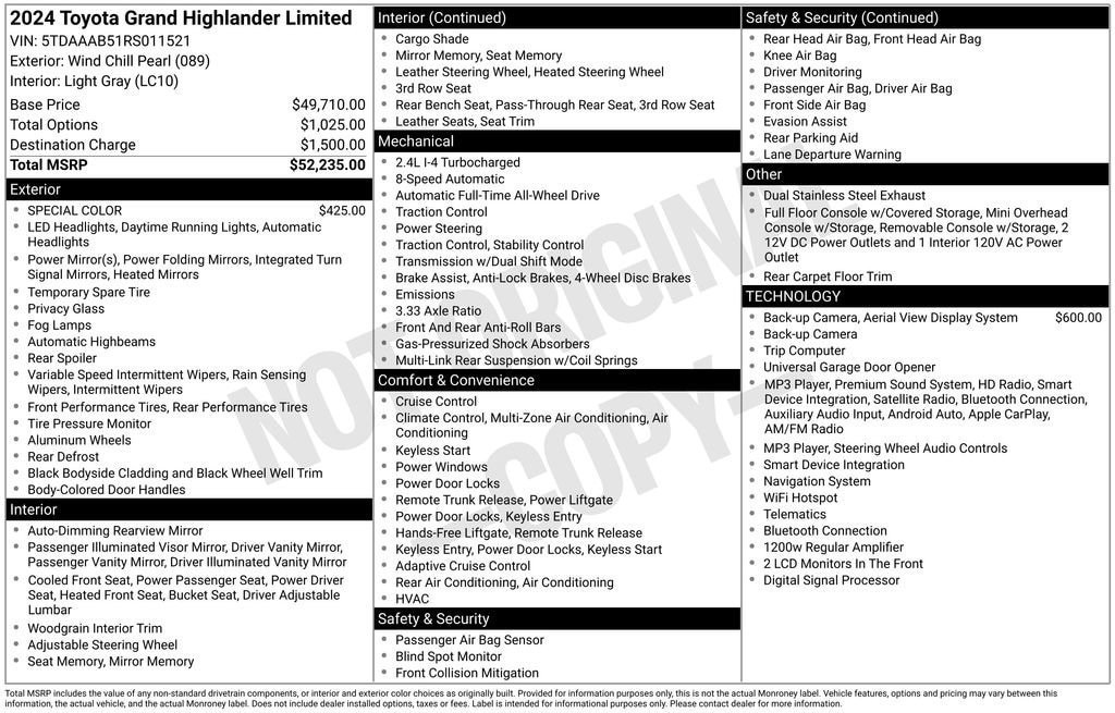 Used 2024 Toyota Grand Highlander Limited SUV