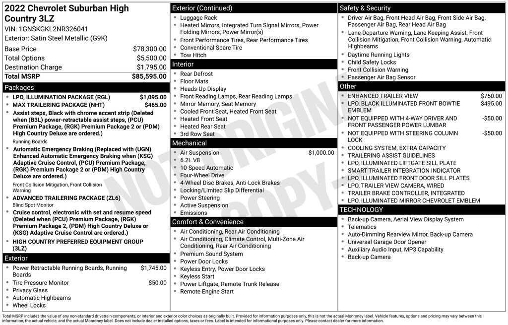 Used 2022 Chevrolet Suburban High Country SUV